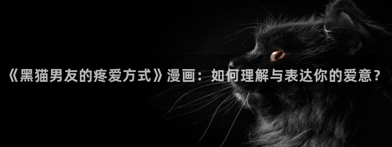 韩漫画网址免费：《黑猫男友的疼爱方式》漫画：如何理解与表达你的爱意？